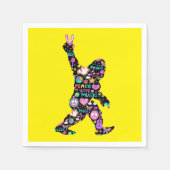 Peace Liebe Bigfoot Hippie Funny Bigfoot Lover Serviette (Vorderseite)