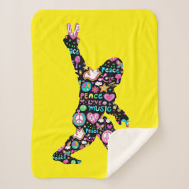 Peace Liebe Bigfoot Hippie Funny Bigfoot Lover Sherpadecke
