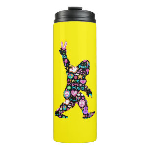Peace Liebe Bigfoot Hippie Funny Bigfoot Lover Thermosbecher