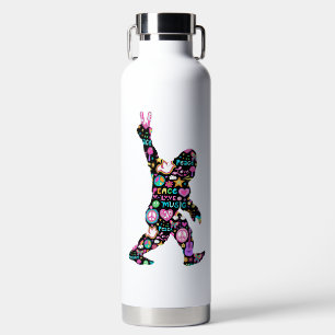 Peace Liebe Bigfoot Hippie Funny Bigfoot Lover Trinkflasche