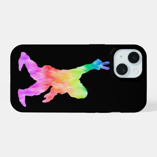 Peace Liebe Bigfoot iPhone 15 Hülle (Rückseite (Horizontal))