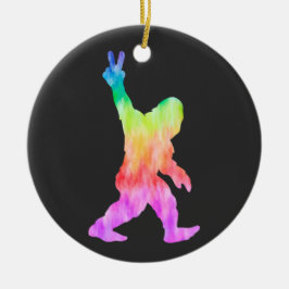 Peace Liebe Bigfoot Keramik Ornament