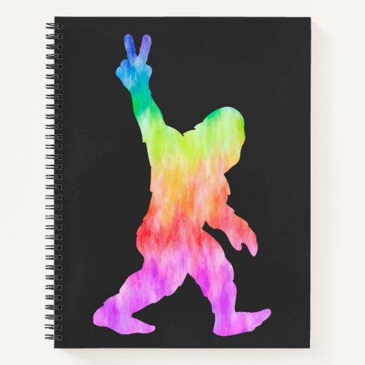 Peace Liebe Bigfoot Notizblock (Vorderseite)