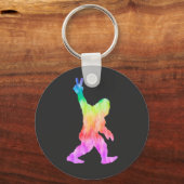 Peace Liebe Bigfoot Schlüsselanhänger (Vorderseite)