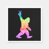 Peace Liebe Bigfoot Serviette (Vorderseite)