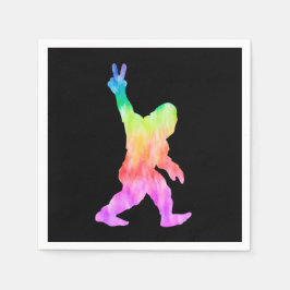 Peace Liebe Bigfoot Serviette