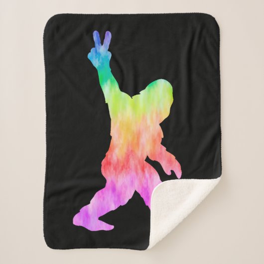 Peace Liebe Bigfoot Sherpadecke (Vorderseite)
