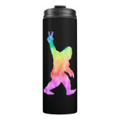 Peace Liebe Bigfoot Thermosbecher (Vorderseite)