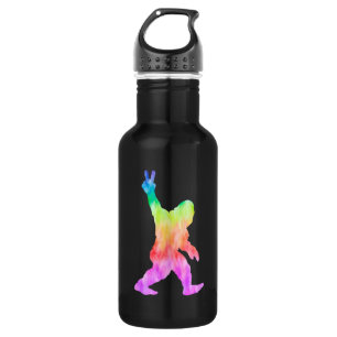 Peace Liebe Bigfoot Wasserflasche