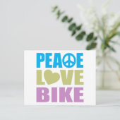 Peace Liebe Bike Postkarte (Stehend Vorderseite)
