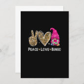 Peace Liebe Bingo Funny Bingo Lover Lucky Bingo Gn Einladung (Vorne/Hinten)