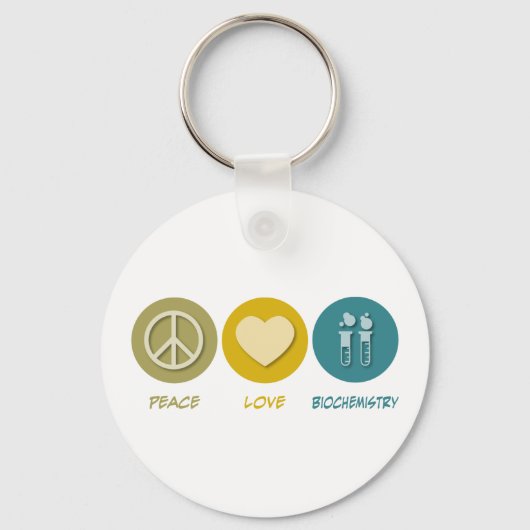 Peace Liebe Biochemie Schlüsselanhänger (Vorderseite)