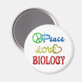 PEACE LIEBE BIOLOGIE MAGNET (Vorderseite/Rückseite)