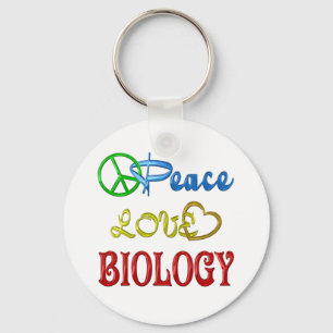 PEACE LIEBE BIOLOGIE SCHLÜSSELANHÄNGER