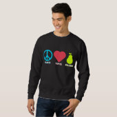 Peace Liebe Birnen Funny Pear Frucht Sweatshirt (Vorne ganz)