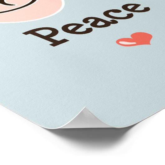 Peace Liebe Blog Poster (Ecke)