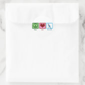 Peace Liebe Blue Jay Runder Aufkleber (Tasche)