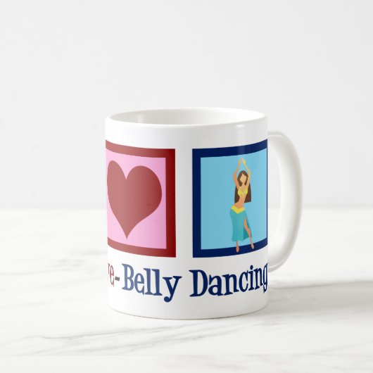 Peace Liebe Bly Tancing Kaffeetasse (VorderseiteRechts)