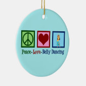 Peace Liebe Bly Tancing Keramik Ornament (Rechts)