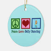 Peace Liebe Bly Tancing Keramik Ornament (Links)