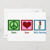 Peace Liebe Bly Tancing Postkarte (Vorne/Hinten)