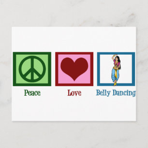 Peace Liebe Bly Tancing Postkarte