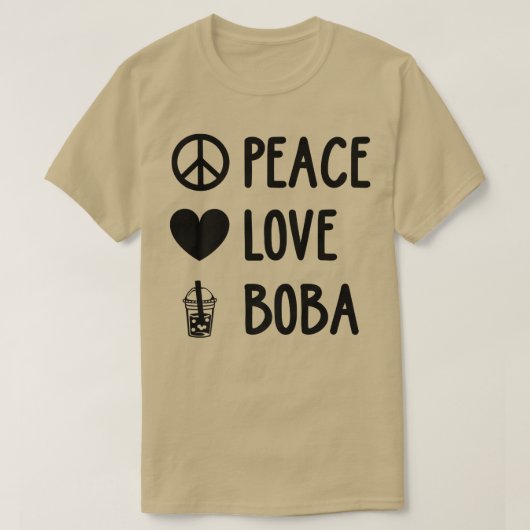 Peace Liebe Boba Graphic Tee Lover Tea Drinker Bub (Design vorne)