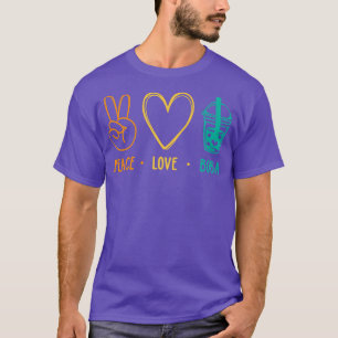 Peace Liebe Boba Graphic Tee Lover Tea Drinker Bub