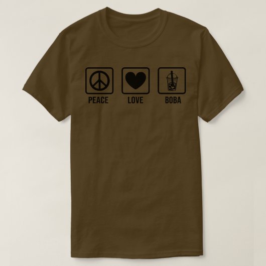 Peace Liebe Boba Graphic Tee Lover Tea Drinker Bub (Design vorne)