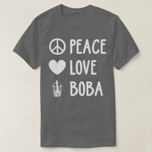 Peace Liebe Boba Graphic Tee Lover Tea Drinker Bub (Design vorne)