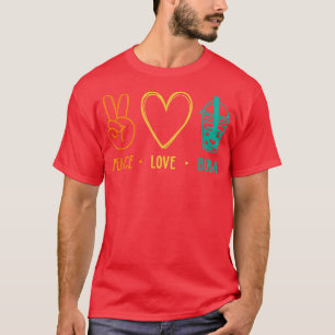 Peace Liebe Boba Graphic Tee Lover Tea Drinker Bub