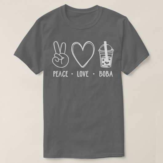 Peace Liebe Boba Graphic Tee Lover Tea Drinker Bub (Design vorne)