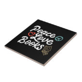 Peace Liebe Books Geeky & Niedlich Reading Fliese (Seite)