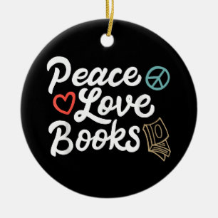 Peace Liebe Books Geeky & Niedlich Reading Keramik Ornament
