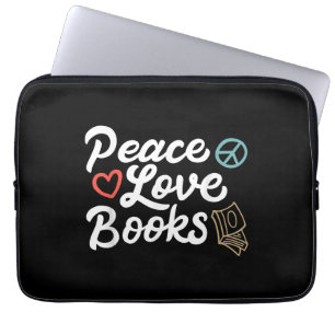 Peace Liebe Books Geeky & Niedlich Reading Laptopschutzhülle
