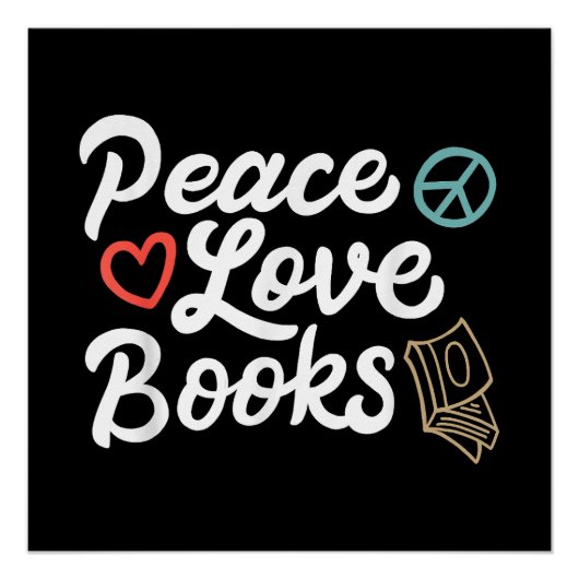 Peace Liebe Books Geeky & Niedlich Reading Poster (Vorderseite)