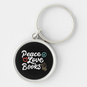 Peace Liebe Books Geeky & Niedlich Reading Schlüsselanhänger