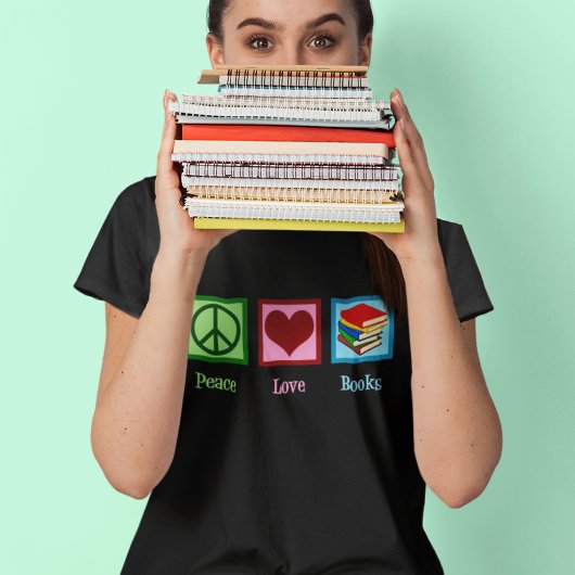 Peace Liebe Books Niedlich Librarian T-Shirt