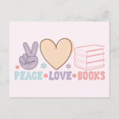 Peace Liebe Books Postcard Postkarte (Vorderseite)