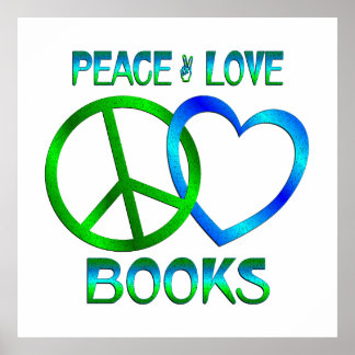 Peace Liebe BOOKS Poster
