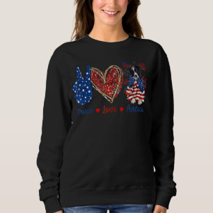 Peace Liebe Border Collie Dog Patriotic America Fl Sweatshirt