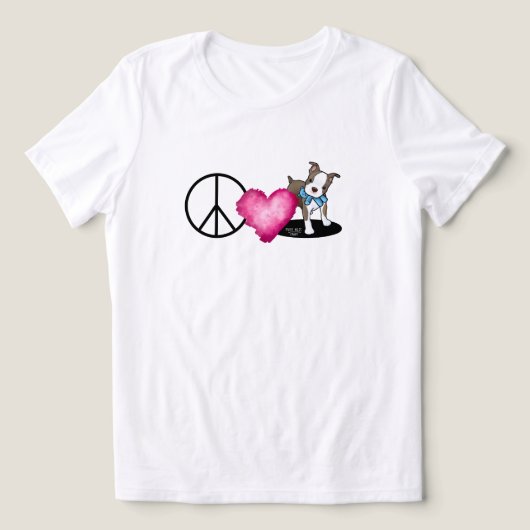 Peace Liebe Bostons T - Shirt (Design Vorderseite)