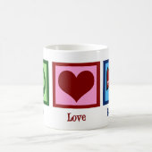 Peace Liebe Bow Krawatte Kaffeetasse (Mittel)