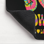 Peace Liebe Bowling Shirt Gefärbte Krawatte Bowler Mousepad (Ecke)