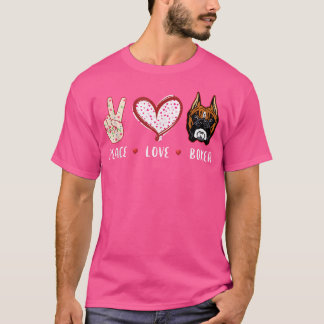 Peace Liebe Boxer Geschenk für Männer Frauen Kinde T-Shirt