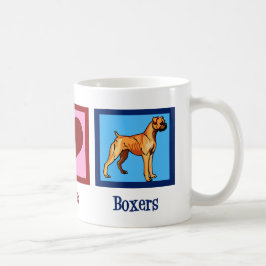 Peace Liebe Boxers Niedlich Boxer Dog Kaffeetasse
