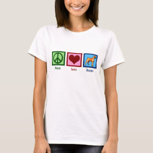 Peace Liebe Boxers Niedlich Boxer Dog T-Shirt