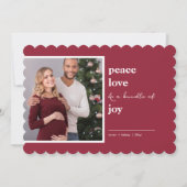 Peace Liebe Bundle of Joy Square Foto Weihnachten (Vorderseite)