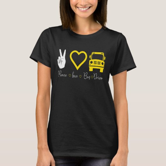Peace Liebe Bus Driver T-Shirt (Vorderseite)