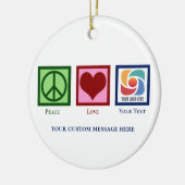Peace Liebe Business-Logo - Weihnachten Keramik Ornament (Links)